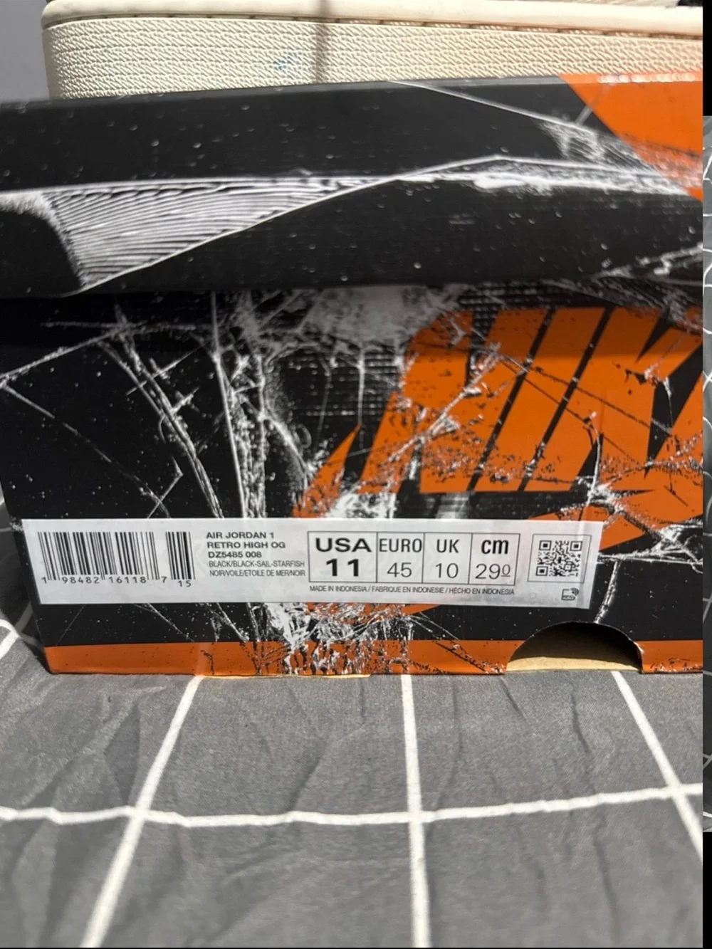 Nike Men’s Black and Orange High-Top Sneakers